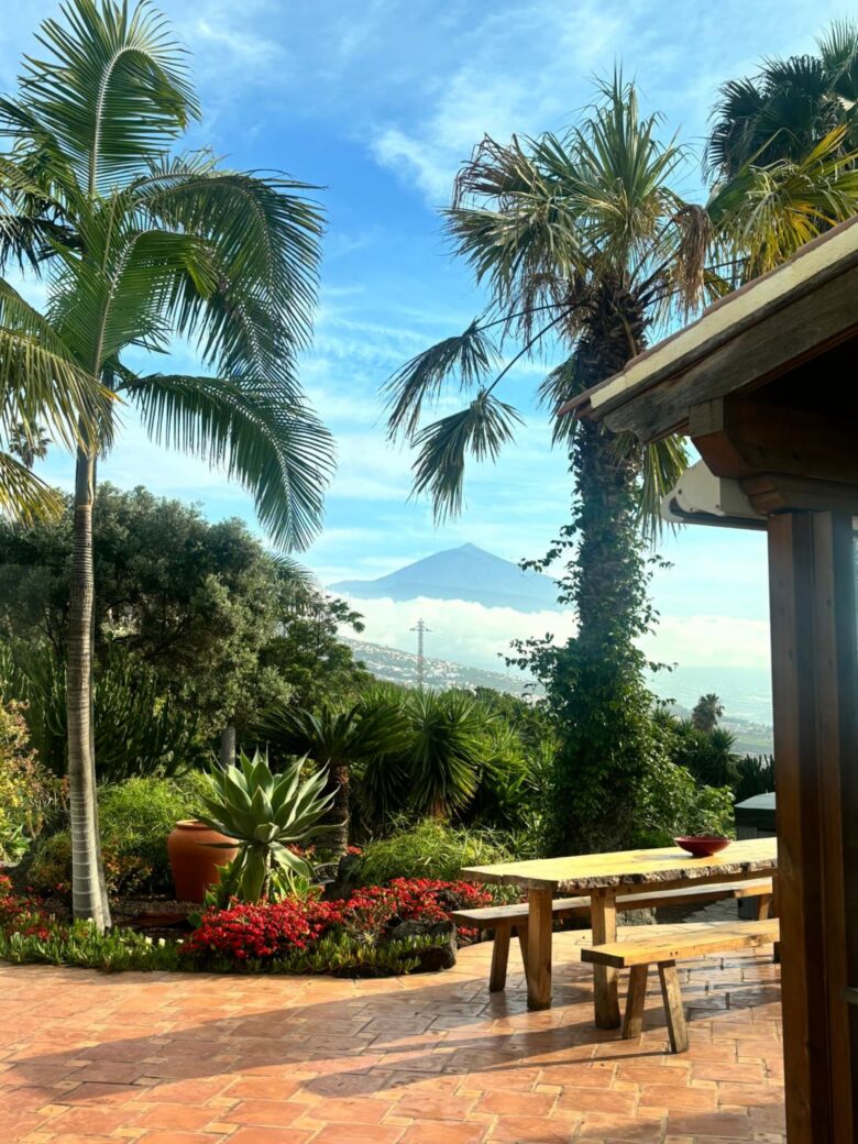 Villa Crone La Matanza – Terrazza coperta con vista sul Monte Teide